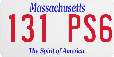 MA license plate 131PS6