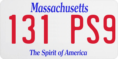 MA license plate 131PS9