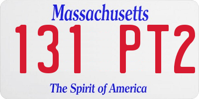 MA license plate 131PT2