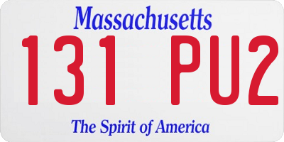 MA license plate 131PU2