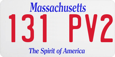 MA license plate 131PV2