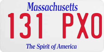 MA license plate 131PX0