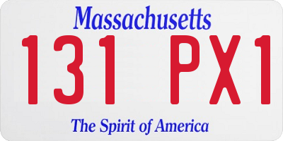 MA license plate 131PX1