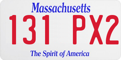 MA license plate 131PX2