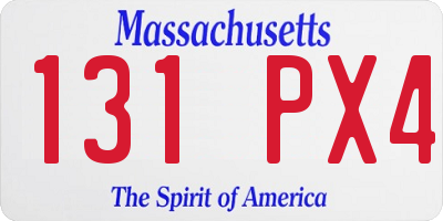 MA license plate 131PX4