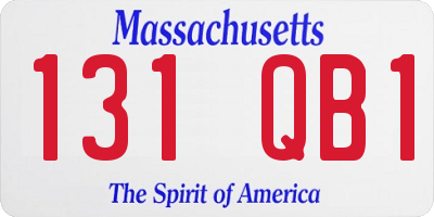 MA license plate 131QB1
