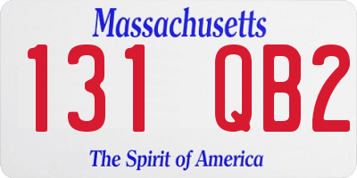 MA license plate 131QB2