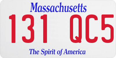 MA license plate 131QC5