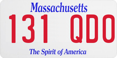 MA license plate 131QD0