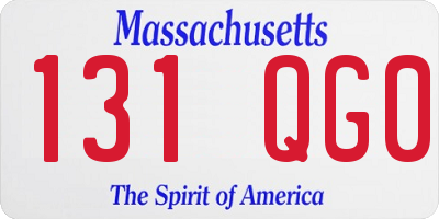 MA license plate 131QG0