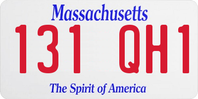 MA license plate 131QH1