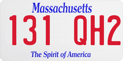 MA license plate 131QH2
