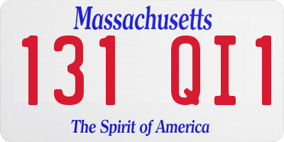 MA license plate 131QI1