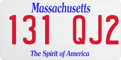 MA license plate 131QJ2