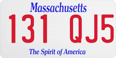 MA license plate 131QJ5