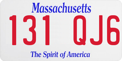 MA license plate 131QJ6