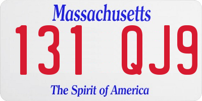 MA license plate 131QJ9