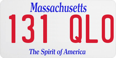 MA license plate 131QL0