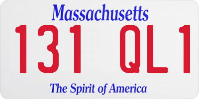 MA license plate 131QL1