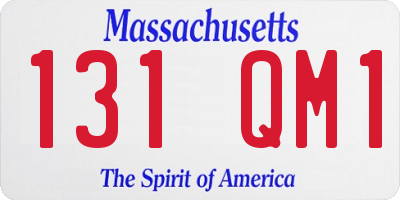 MA license plate 131QM1