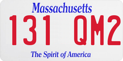 MA license plate 131QM2