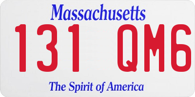 MA license plate 131QM6