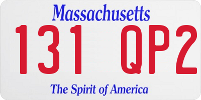 MA license plate 131QP2