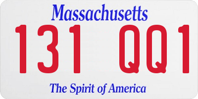 MA license plate 131QQ1