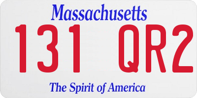 MA license plate 131QR2