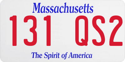 MA license plate 131QS2