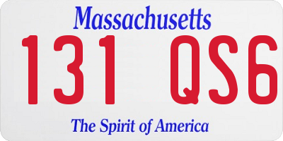 MA license plate 131QS6
