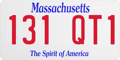 MA license plate 131QT1