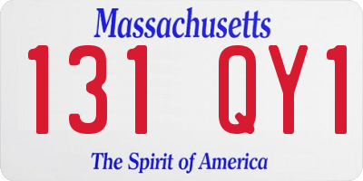 MA license plate 131QY1