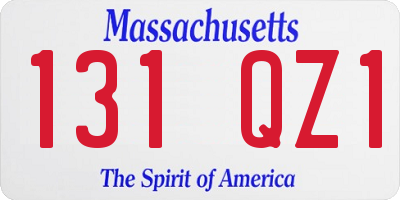 MA license plate 131QZ1