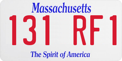 MA license plate 131RF1
