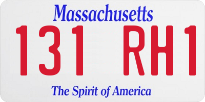 MA license plate 131RH1