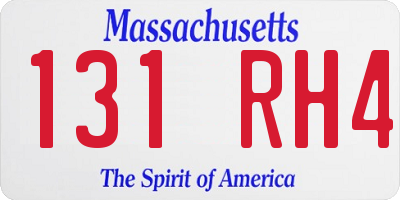 MA license plate 131RH4
