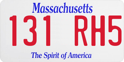 MA license plate 131RH5