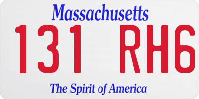 MA license plate 131RH6
