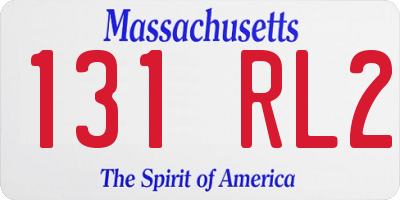 MA license plate 131RL2