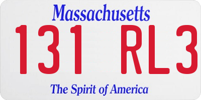 MA license plate 131RL3