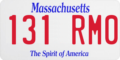 MA license plate 131RM0
