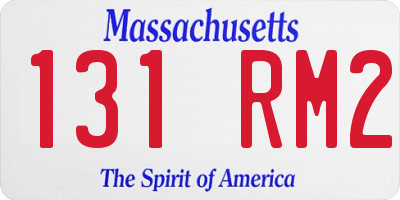 MA license plate 131RM2