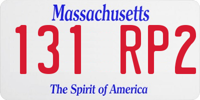 MA license plate 131RP2