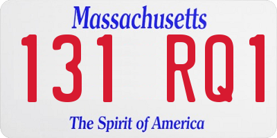 MA license plate 131RQ1