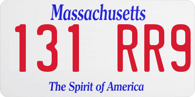 MA license plate 131RR9