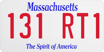 MA license plate 131RT1