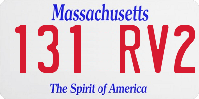 MA license plate 131RV2