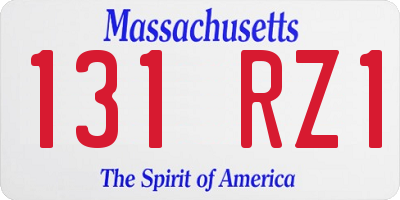 MA license plate 131RZ1