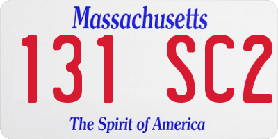 MA license plate 131SC2